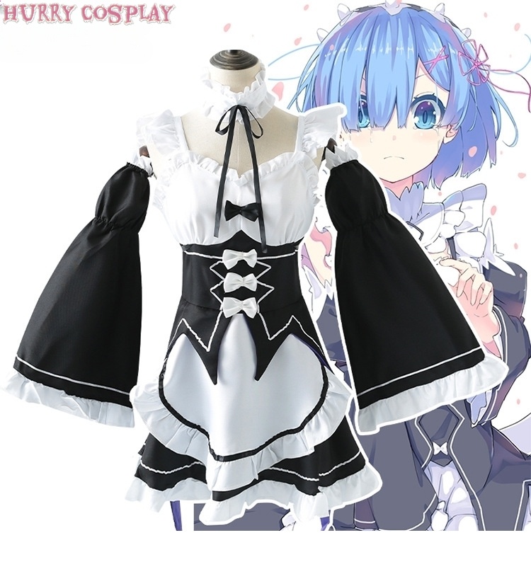 Anime Cosplay,Re: Life in a Different World from Zero,Re Life in a Different World from Zero - Rem And Ramu Cosplay Costumes